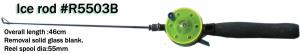 Osprey  ice fishing rods with intregated reel and eva handle